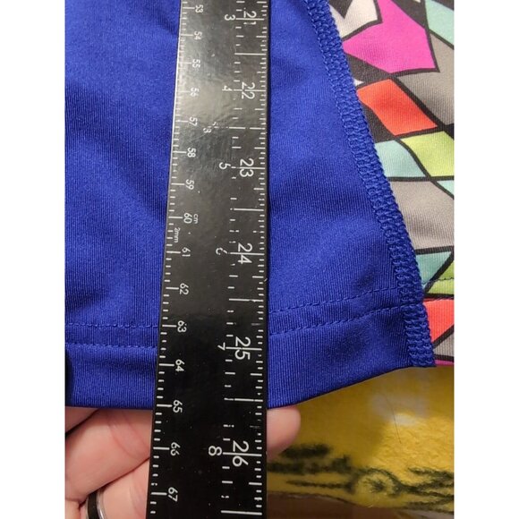 FILA SPORT Live in Motion Workout SHIRT Size M women's BLUE running Geometric - Picture 5 of 5